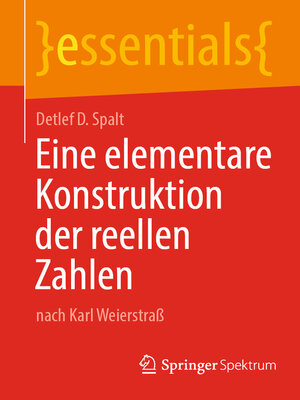 cover image of Eine elementare Konstruktion der reellen Zahlen